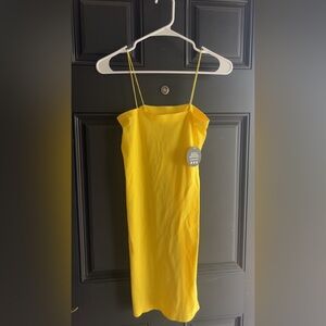 Yellow Spaghetti Strap Dress